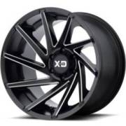 XD834 Cyclone Satin Black Milled Wheels